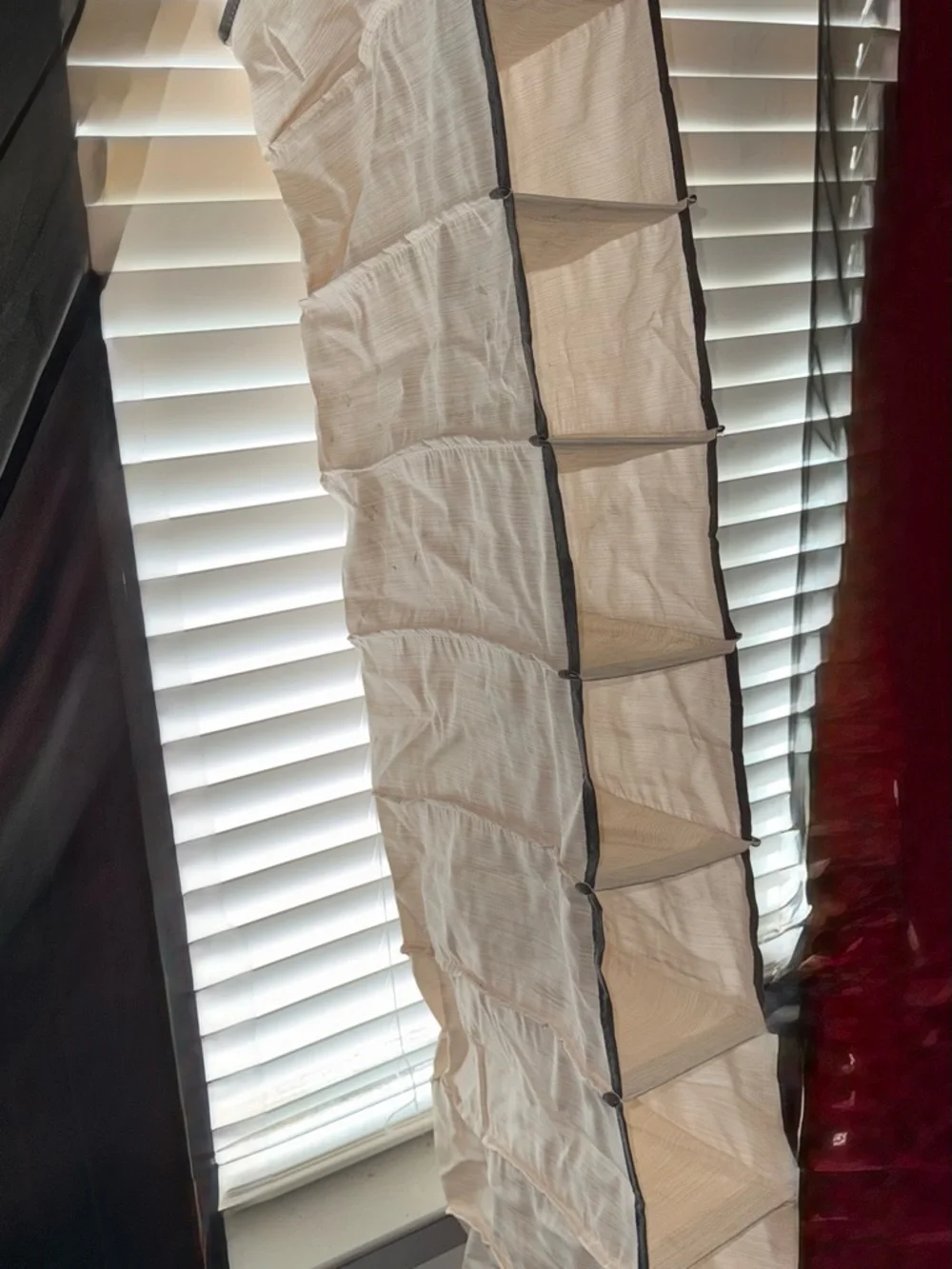 Hanging Closet Organizer Shelf - Cream Vertical Storage